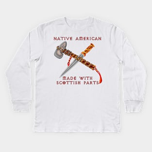 Native American/Scots Kids Long Sleeve T-Shirt